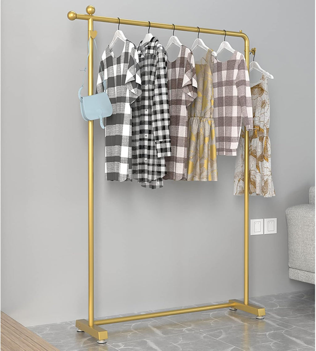 Heavy Duty Coat Rack, Garment rack Modern Freestanding Clothing Rack With 2 Heart-shaped Hooks, Heavy Duty Clothes Rail For Retail Display, Large Capacity Coat Rack For Bedroom And Living ( 150x40x15