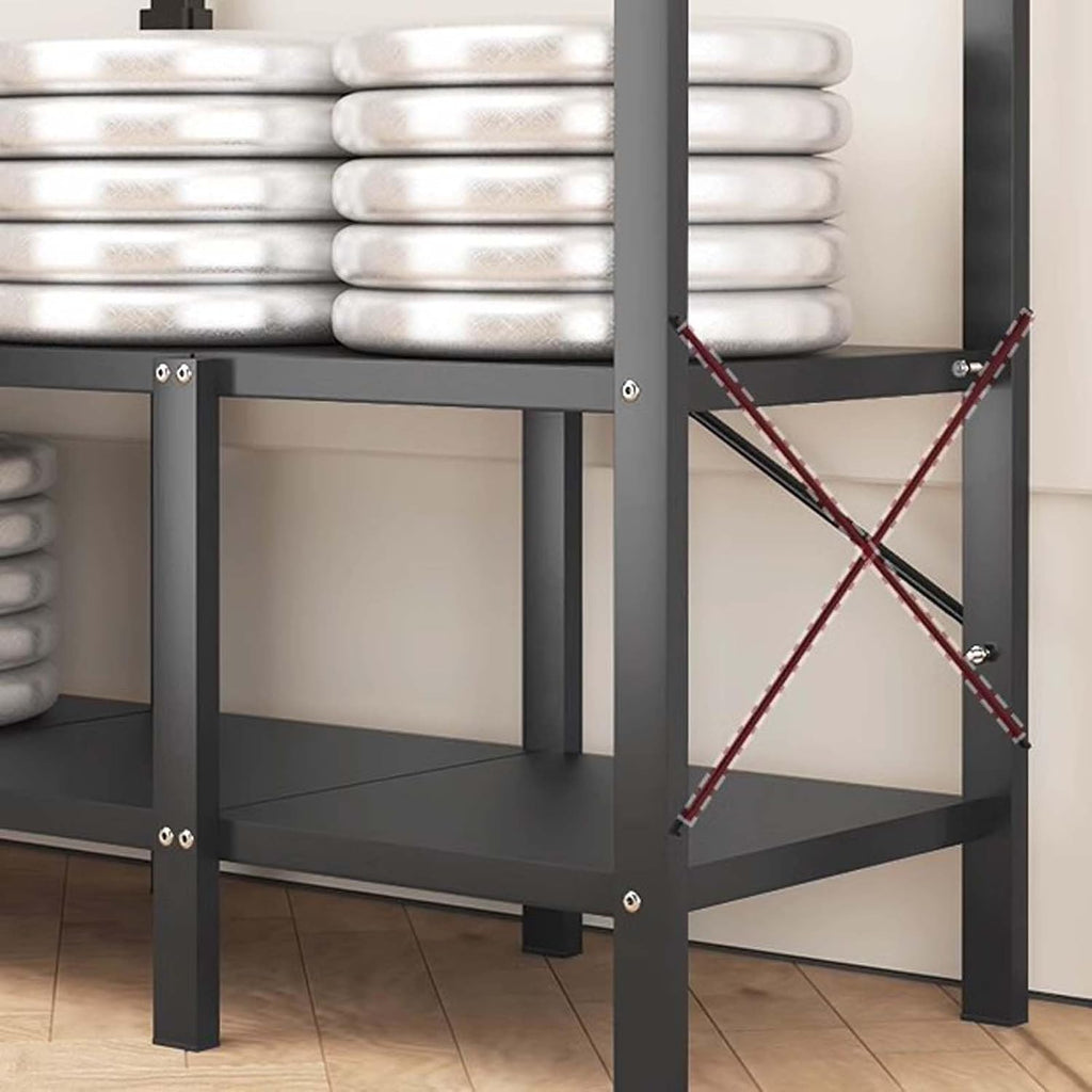 HUHJYUGE Portable Wardrobe Closet, Freestanding Clothes Garment Rack Dustproof, Sturdy Large Wardrobe Closet for Bedroom, Clothes Rack with Cover, Metal Clothing Rack, for Living Room Office
