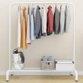 Clothes Rack with Shelf, Free-Standing Garment Rack for Hanging Clothes, Coat Rack, Small Metal Clothes Rack Heavy Duty, Industrial Clothing Rack (1m)
