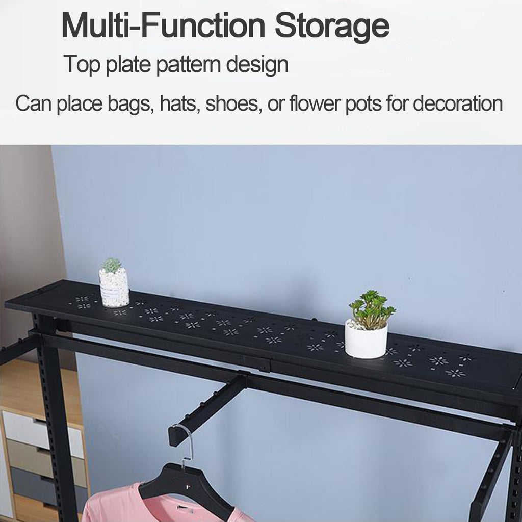 6 Arms Clothing Retail Rack for Clothing Display, Heavy Duty Garment Rack, Free Standing Metal Shirt Rack for Bedroom Retail Boutique Use,Gold