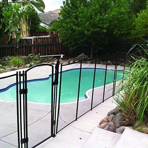 EZ-Guard 4' Tall Self Closing/Self Latching Mesh Child Safety Pool Fence Gate Kit for In-Ground Pools - (tan, 4 ft)