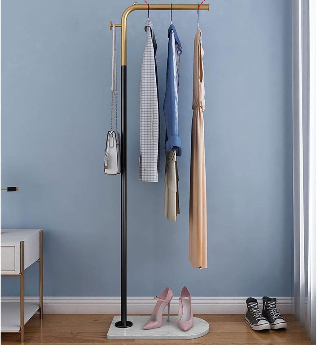 Garment Rack Freestanding Metal Coat Rack, Modern Clothing Rack with Marble Base，Entryway Bedroom Save Space Coat Hanger Stand for Jackets, Suits, Dress Shirts(Size:50X30X150CM)