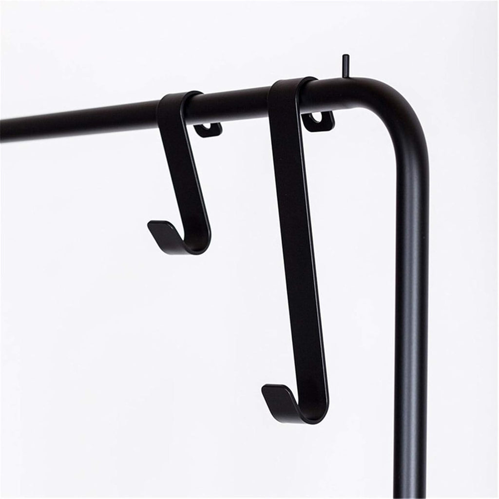 Nordic Coat Hanger, Freestanding Display Stand with 1 Metal Bench, Single-Rail Garment Rack for Coats, Shirts, Trousers, Bags, for Entryway, Bedroom