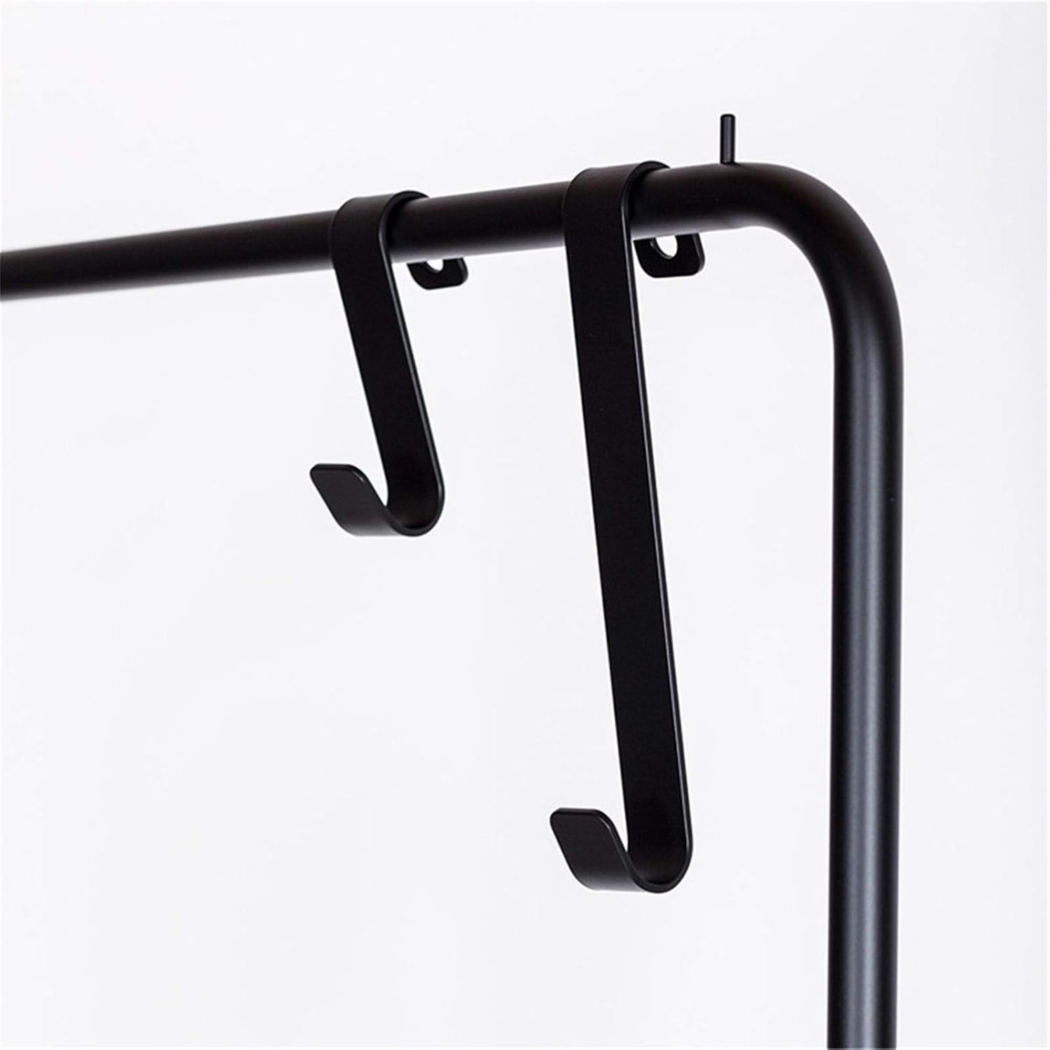 Nordic Coat Hanger, Freestanding Display Stand with 1 Metal Bench, Single-Rail Garment Rack for Coats, Shirts, Trousers, Bags, for Entryway, Bedroom