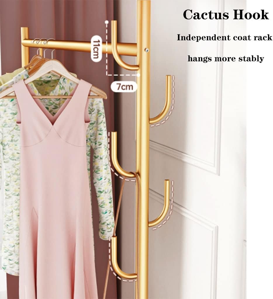 Garment Rail Shoe Bench Coat Stand Rack Hanger Clothes Rack With Shelves, Free-Standing Garment Rack With Wheels, Upgrade Stable Double Deck Clothes H