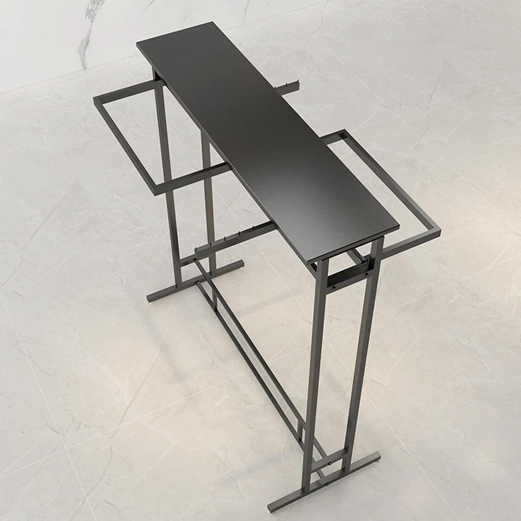 Heavy Duty Pipe Clothes Rack, Clothing Store Modern Garment Rack, Clothing Display Stand For Boutiques/Retail Shops/Home Storage, Free Standing Metal Garment Rack Suit Shirt Display Stand(Black,L150CM