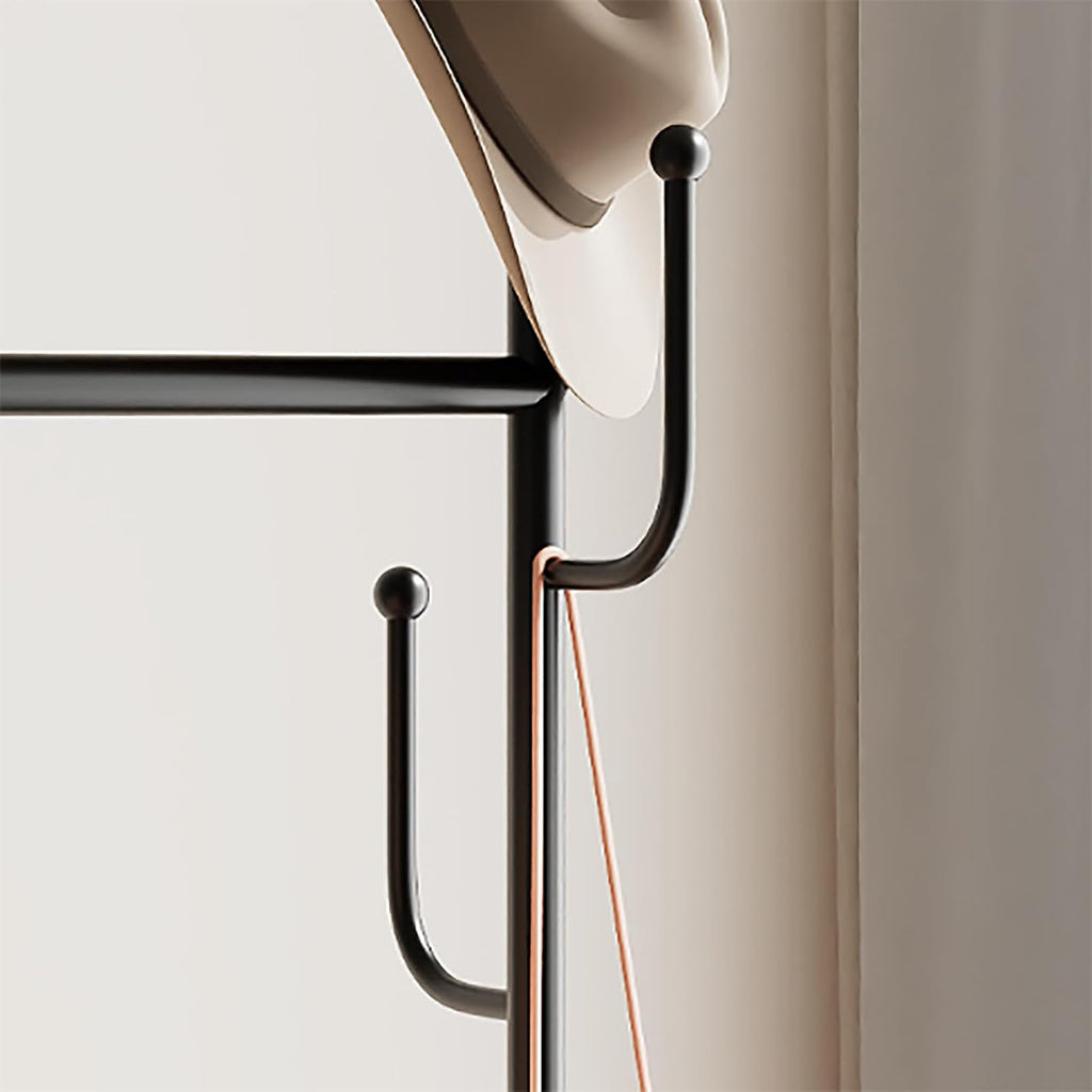 Clothes Racks for Hanging Clothes, Mobile Coat Rack with Wheels, Freestanding Garment Rack Small Spaces Heavy Duty, for Hanging Clothes Coats Skirts Shirts Sweaters
