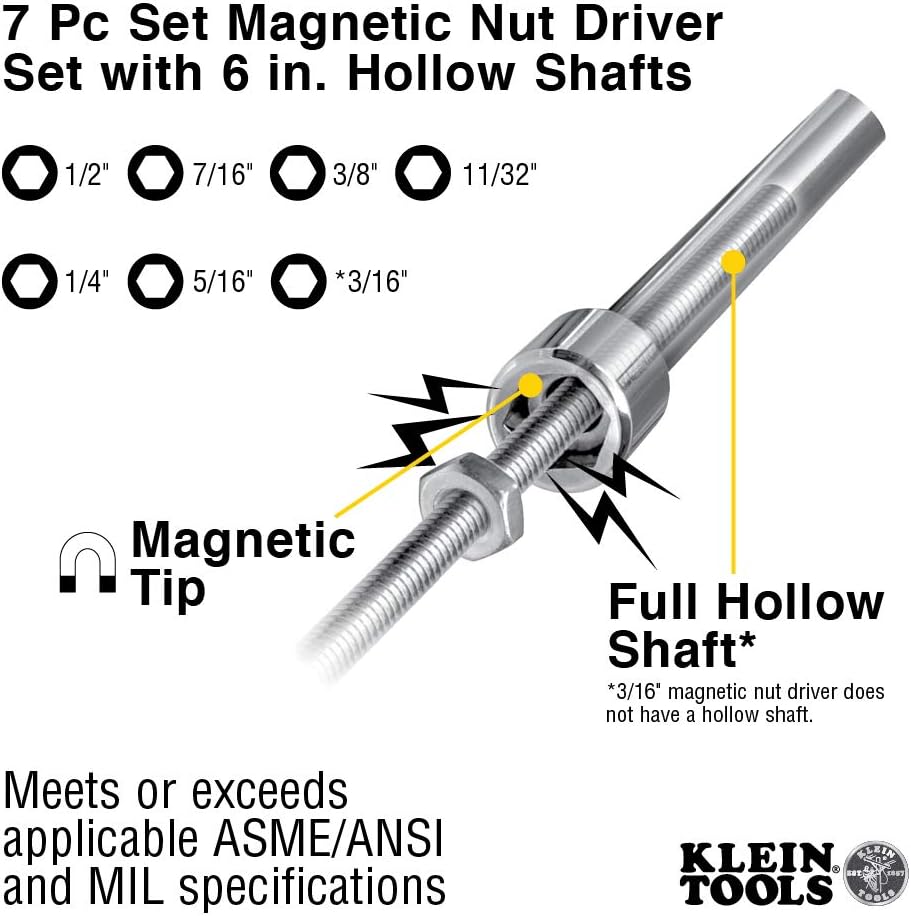 Klein Tools Magnetic and Metric Nut Driver Set (13-Piece)