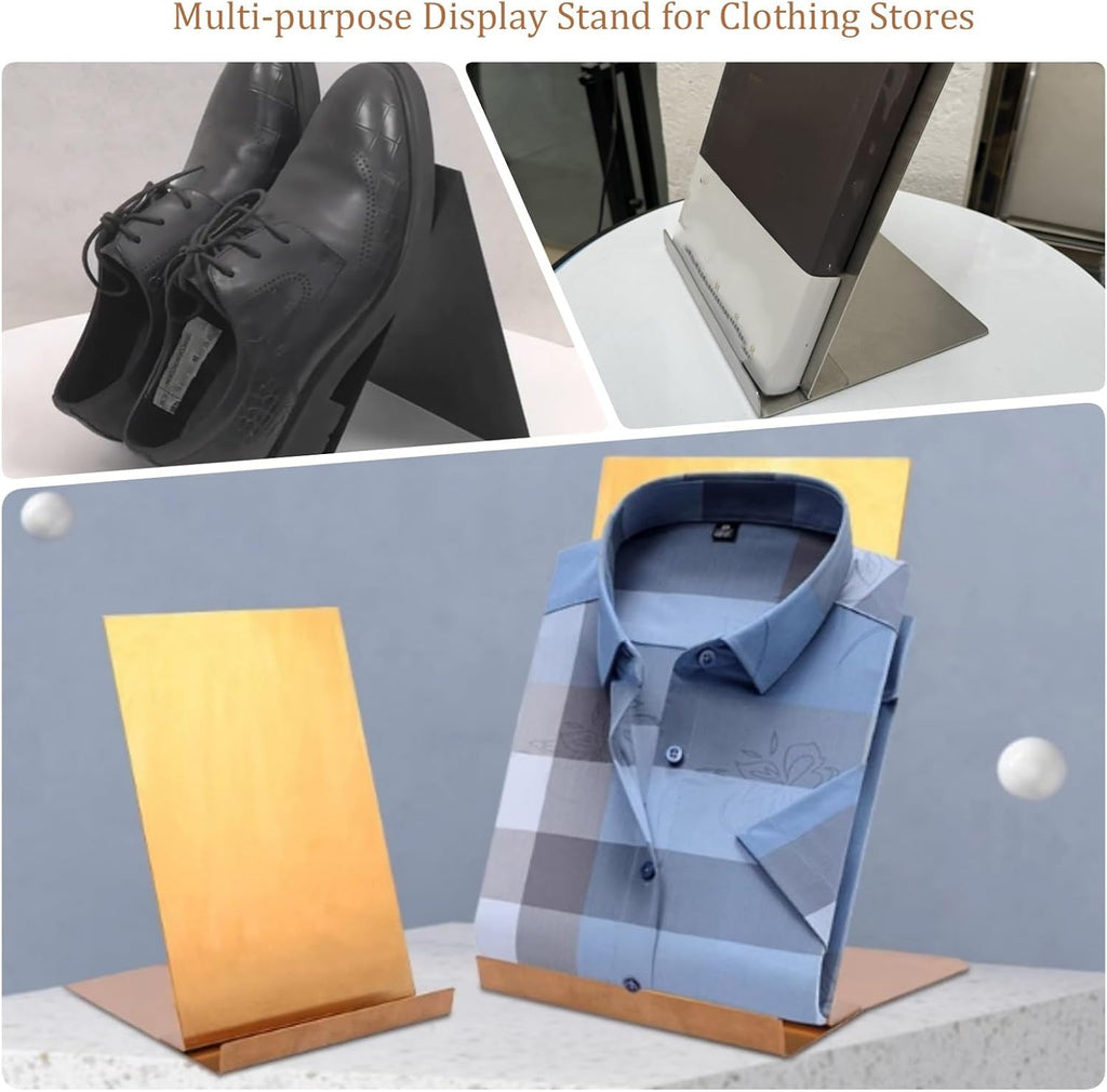 Clothing Display Stand, Stainless Steel Portable Clothes Display, Freestanding Metal Display Holder, Sturdy Desktop Garment Rack, for Commercial Clothing Retail Store
