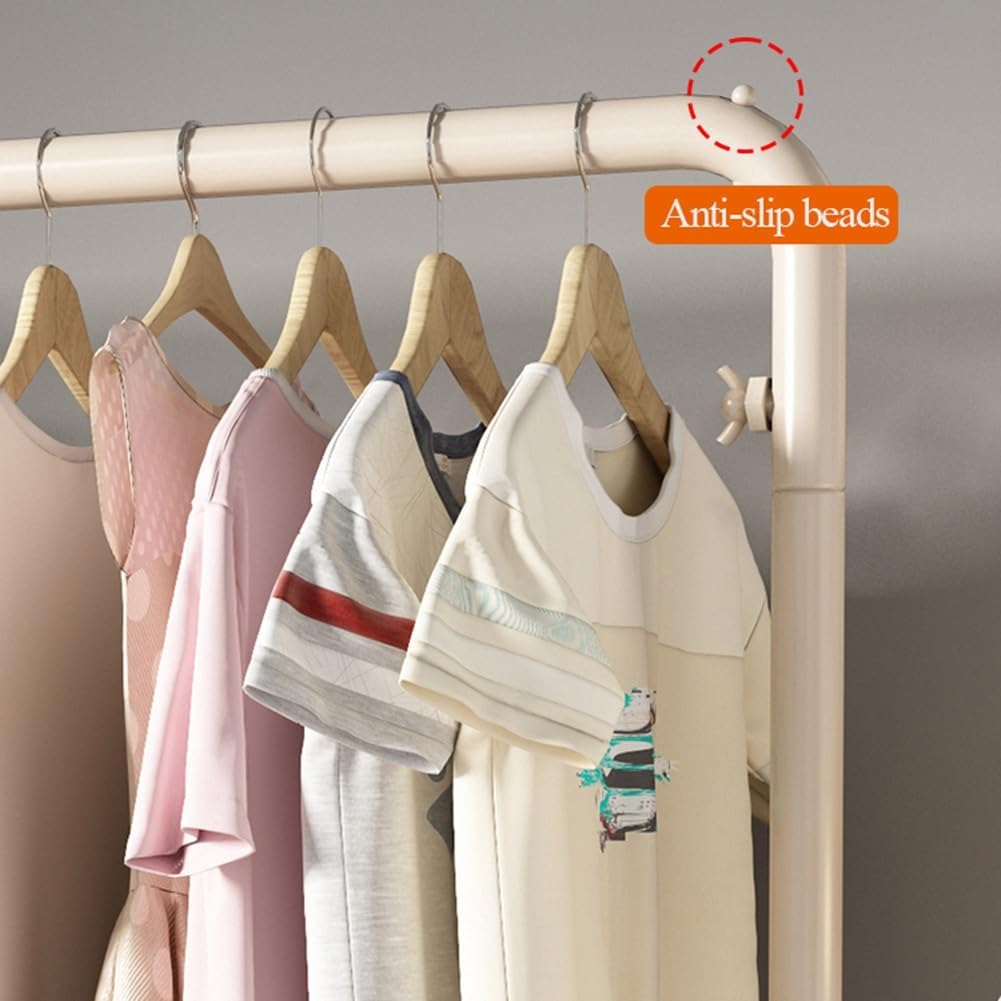 Fashion Clothing Garment Rack, Freestanding Clothes Rail with Metal Shelf, Clothes Organization for Bedroom, Laundry Room, Boutique, Adjustable Feet(60x40x130cm)