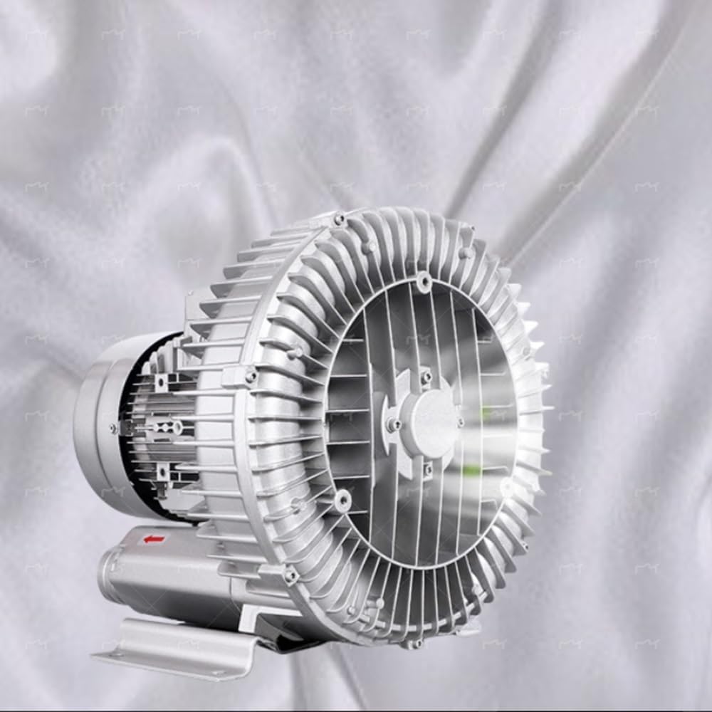 0.16HP Regenerative Blower, 110V 50Hz Single Phase, Ring Blower High-Pressure Vortex Ring Blower,Industrial Vacuum Pump for Air Blowing(370W/0.5HP)