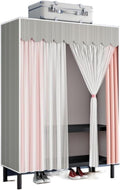 Wardrobe Closet Heavy Duty Garment Rack Portable Closet with Cover Clothing Rack Metal Wardrobe Closet Closet Storage Portable(85 * 45 * 175cm)