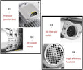 Regenerative Blower, 110V 50Hz Single Phase High-Pressure Vortex Blower, 0.33HP 0.47HP 0.5HP 0.74HP 1.01HP 1.49HP Fish Pond Ring Blower, Industrial Vacuum Pump for Air Blowing(180W/0.24HP)