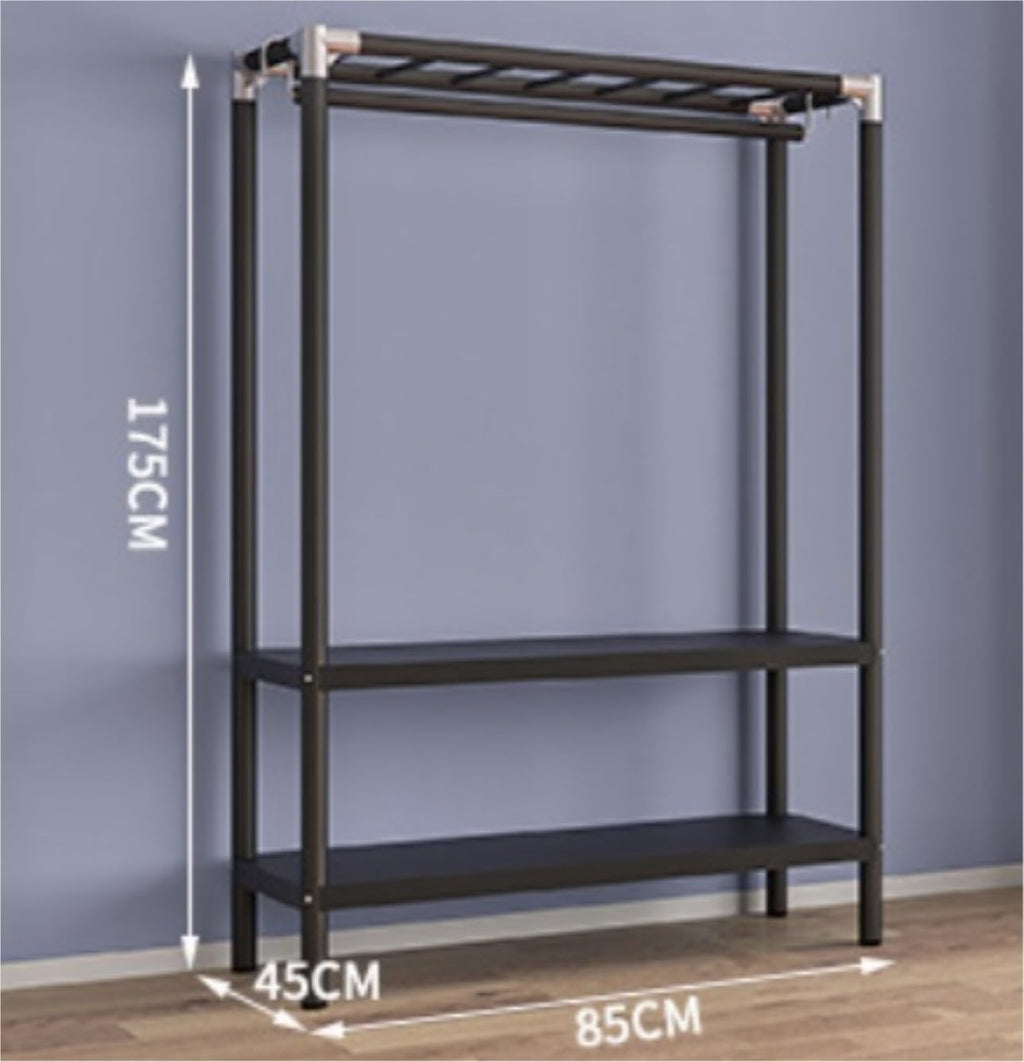 Portable Closet Heavy Duty Garment Rack Portable Closet with Cover Clothing Rack Metal Wardrobe Closet(85 * 45 * 175cm)