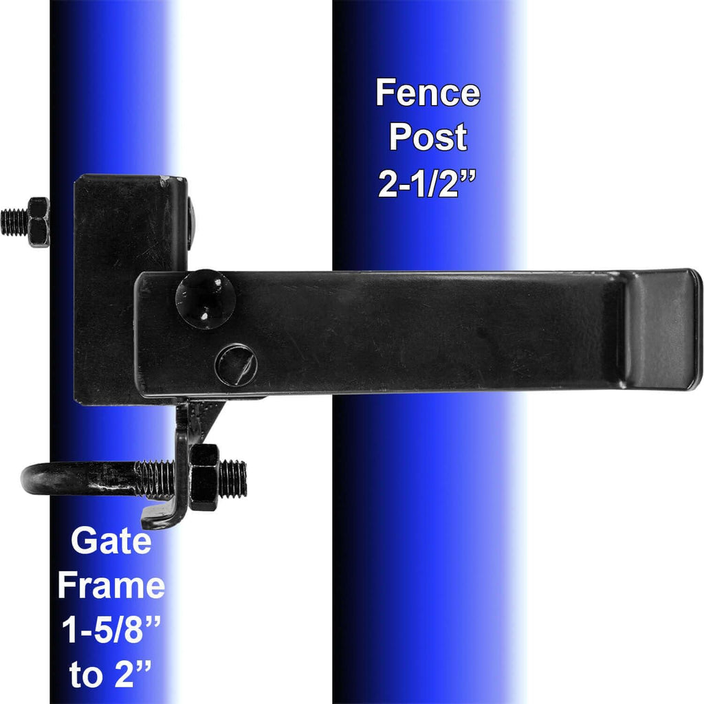 Black 1-3/8' x 2-3/8' Heavy Duty Fork Latch- Pressed Steel - Powder Coated - CASE Qty 10