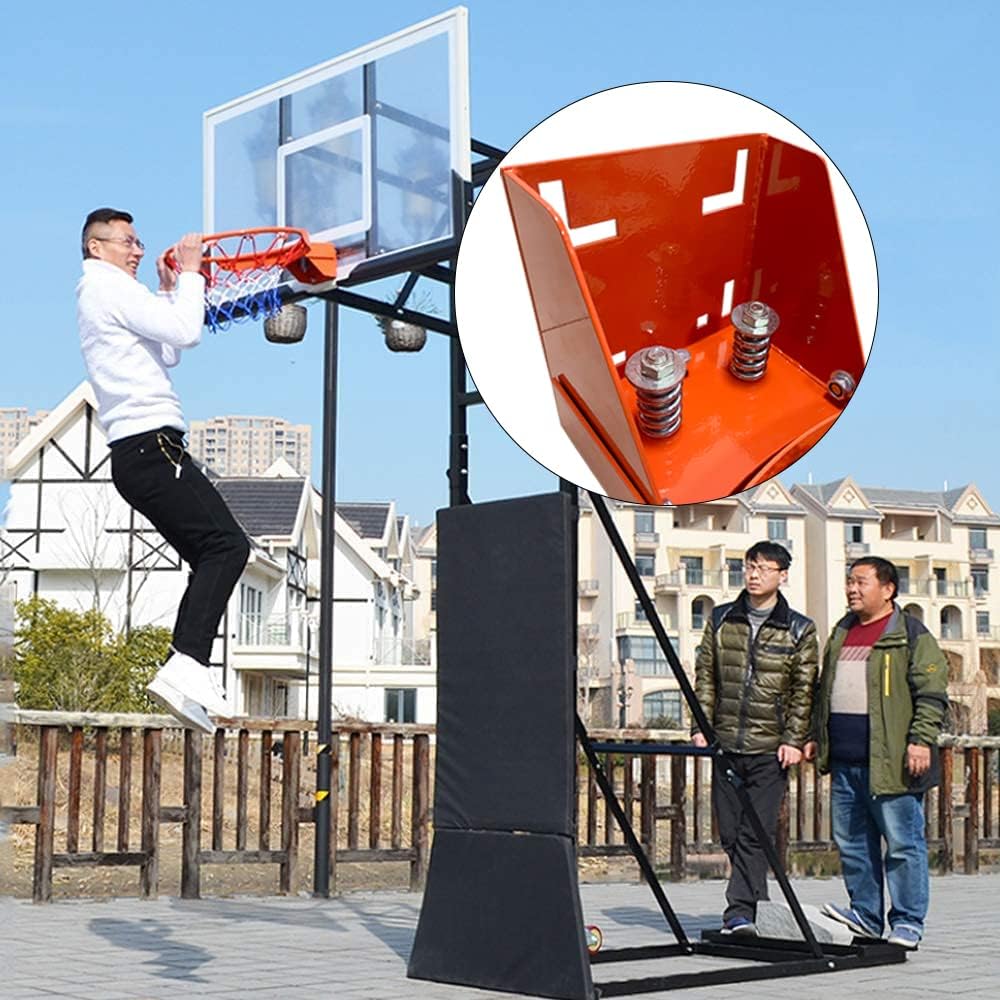 THUNDERBAY 18 inch Standard Double Spring Flex Reinforced Wall Mounted Basketball Rim, Two Nylon Nets Include One Nightlight Basketball Net