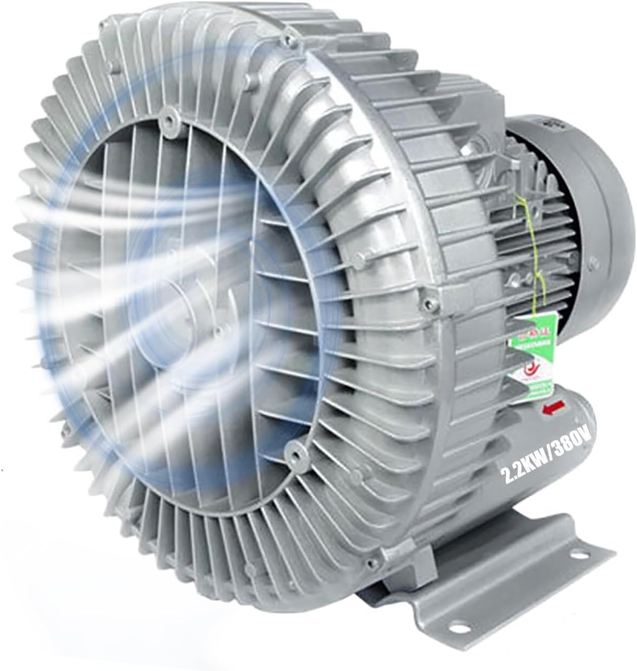 High-Pressure Vortex Ring Blower 480V Three-phase Regenerative Blower for Industrial Construction Textile & Fish Pond Aeration(2.2kw/380v)