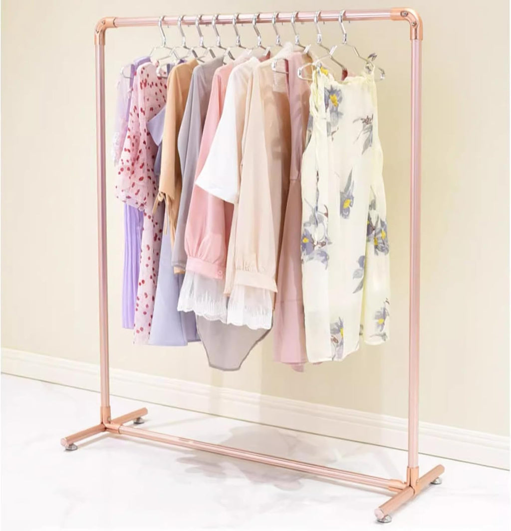 Garment Rack Heavy Duty Clothing Racks For Hanging Clothes Rack, Aluminum Alloy Clothing Hanger Rack For Coats, Shirts, Dress, Freestanding Coat Rack For Bedrooms A(Size:120X40X133CM,Color:Rose Gold)