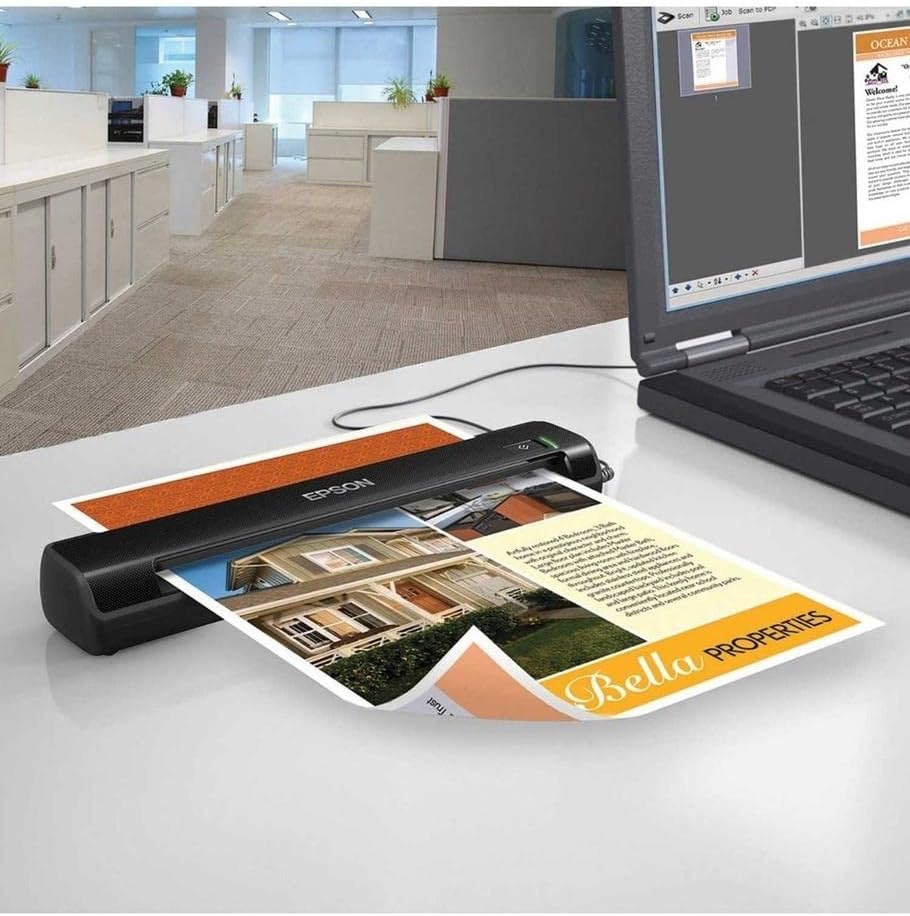 Epson Workforce DS-30 Portable Document Scanner for PC and Mac, Sheet-fed, Mobile/Portable