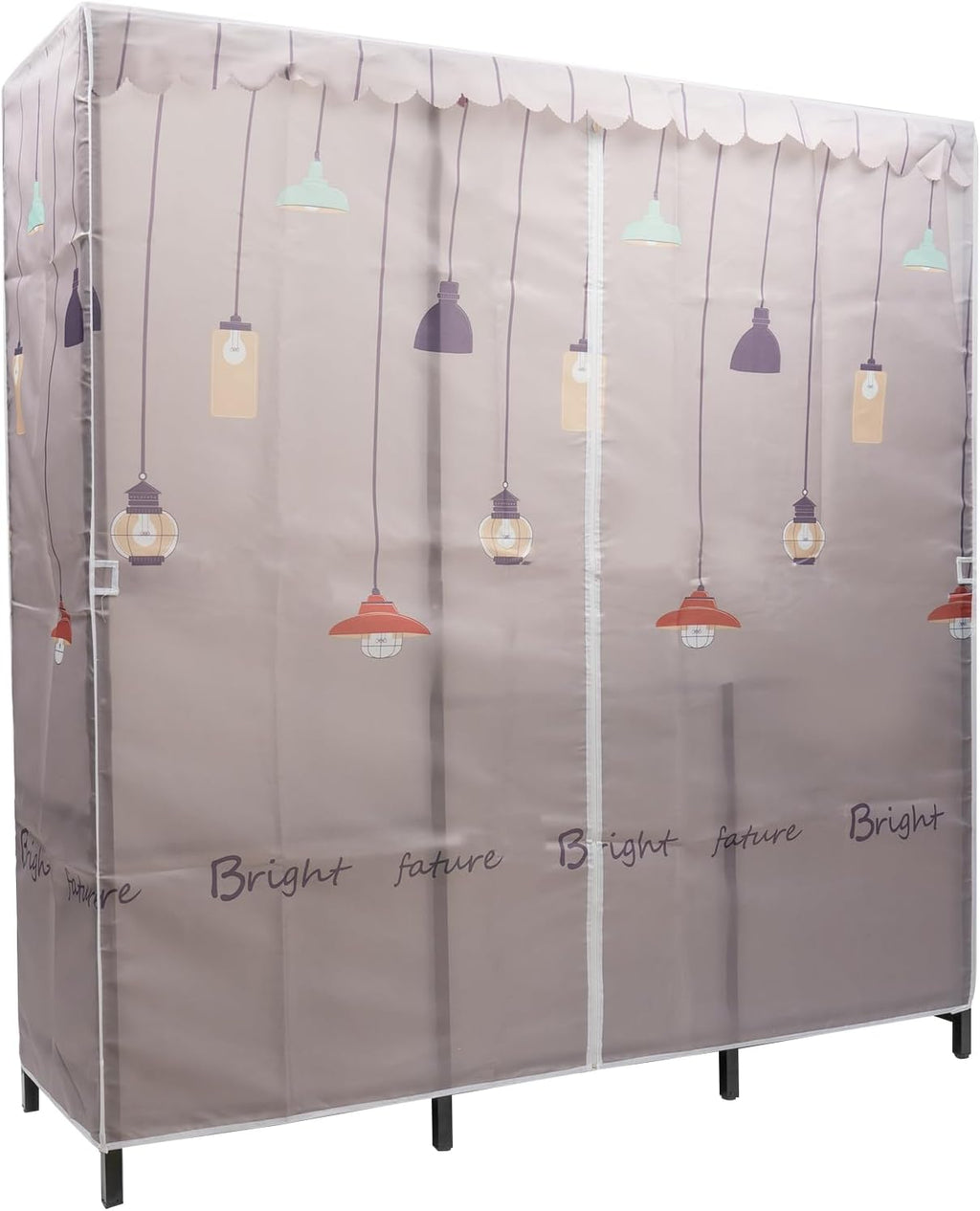 Garment Racks,Clothing Rack for Hanging Clothes with Shelves,Portable Closet System Organizer Garment Rack for Clothes Storage,Free Standing Wardrobe Clothes Organizer,Clothes Rack with Cloth Cover