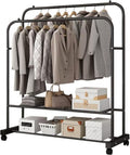Shoe Bench Coat Stand Rack Hanger Metal clothes rack, Free-Standing Garment rack,Hanging rails for Clothes with Shoe Rack, Bedroom Heavy Duty Garment Rack, for Living Room, Hallway