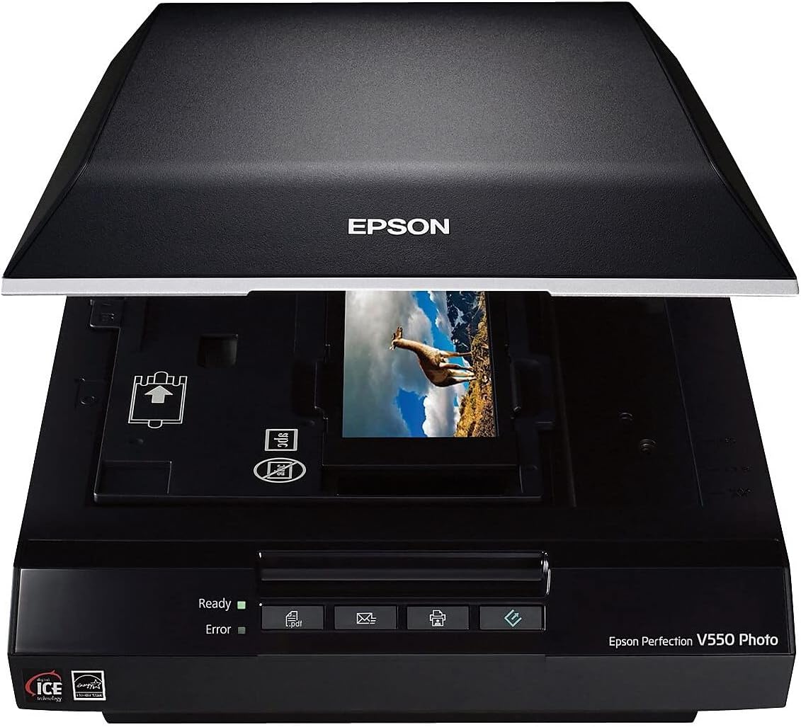 Epson B11B210201 Perfection V550 Photo Color Scanner, 6400 x 6400 dpi