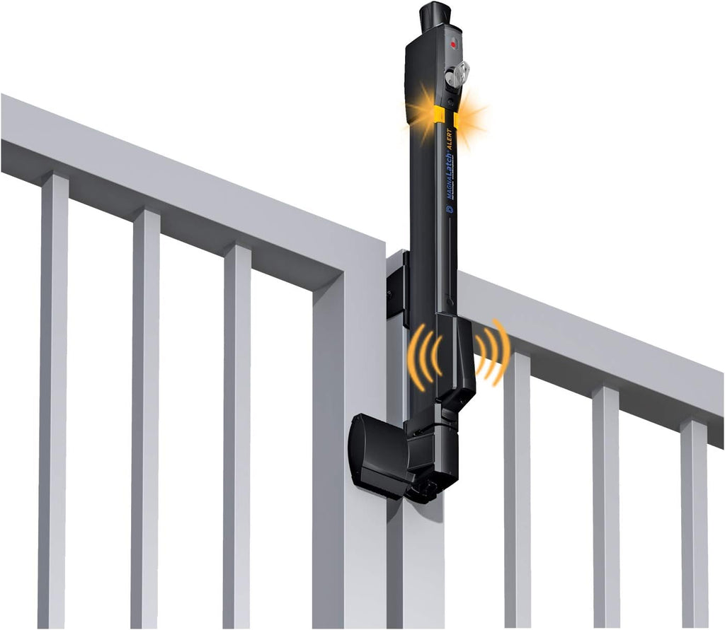 D&D Technologies ML3ATPKAG2 MagnaLatch Alert Top Pull Pool & Child Safety Magnetic Gate Latch and Lock, Audible & Visual Alarm, for Any Square Gate