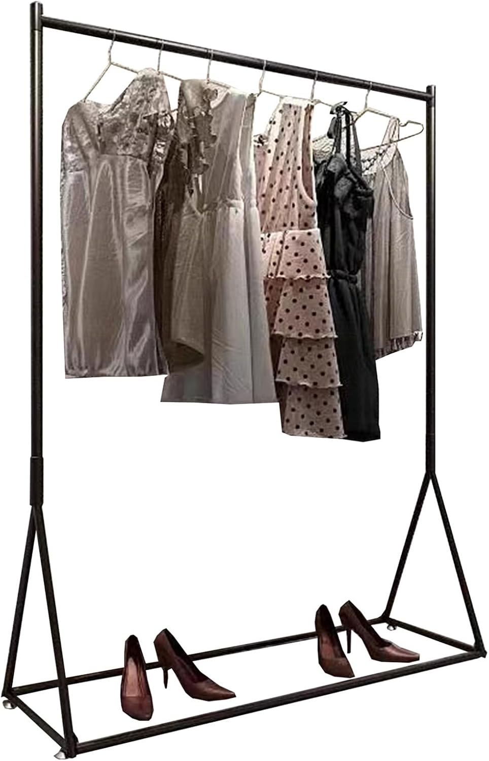 Heavy Duty Coat Rack, Garment Rack Commercial Metal Clothes Rail Heavy Duty Clothing Hanging Display Rack Freestanding Clothes Stand for Bedrooms and Boutiques Easy to Assemble (100X40X160CM)