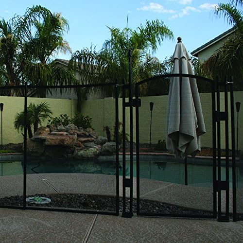 EZ-Guard 4' Tall Self Closing/Self Latching Mesh Child Safety Pool Fence Gate Kit for In-Ground Pools - (tan, 4 ft)