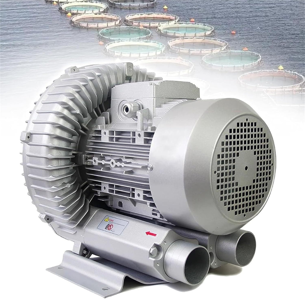 120W-7500W Vortex Ring Blower - Single/Three Phase Regenerative Blower for Aquarium, Hydroponics, Pond Aeration, Septic Tank & Sewage - 350W/380V Power Efficiency