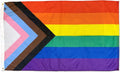 FlagSource Progress Pride Nylon Decorative Flag, Made in the USA, 5x8'
