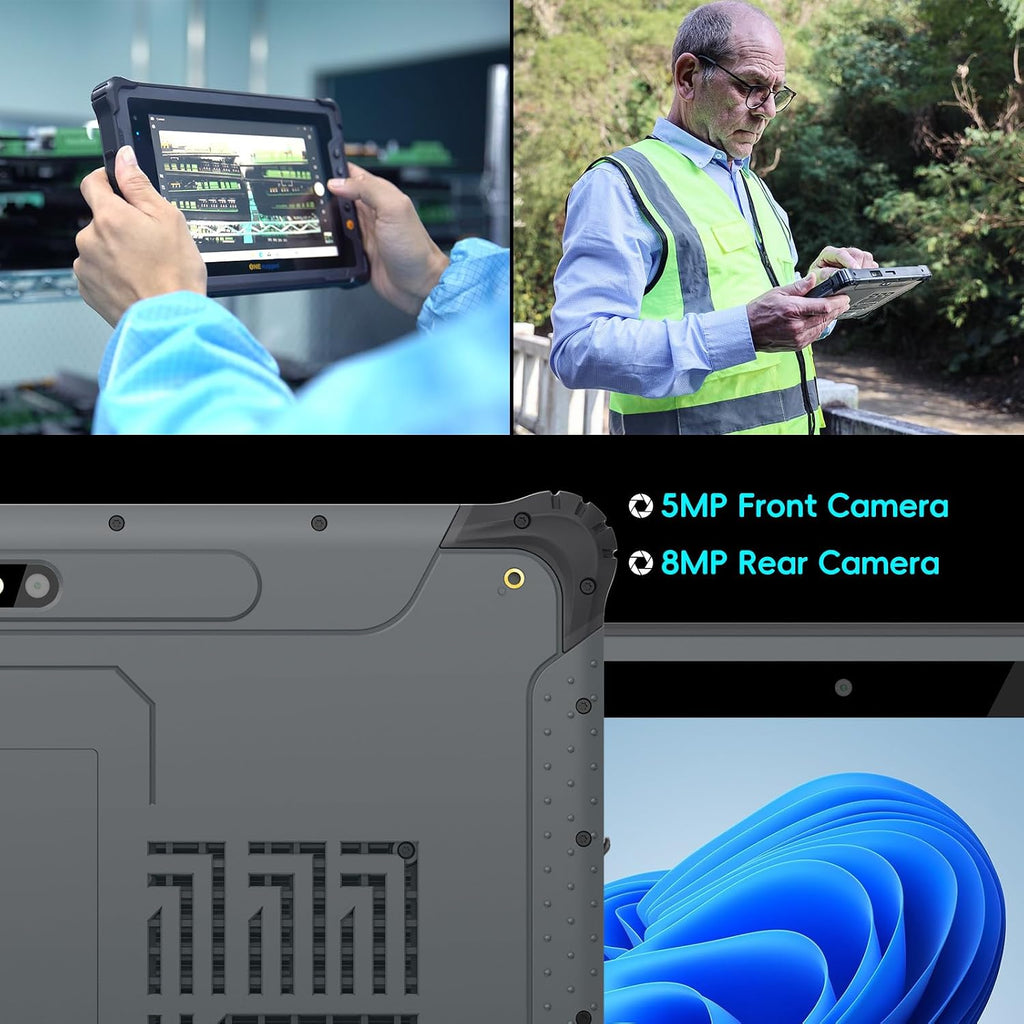 Rugged Tablet with Barcode Scanner M10J, 10.1 inch Windows 11 Pro Enterprise Tablet w/Honeywell N4680 Scan Engine, 1D/2D QR Inventory Scanner, 8GB+128GB Industrial Work PC for WMS, Retail