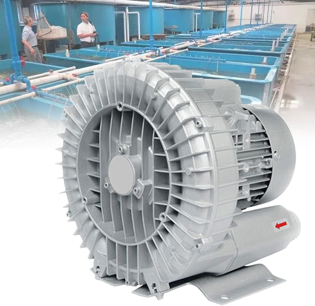 High-Pressure Vortex Ring Blower, Regenerative Vacuum Pump for Sewage Aeration, Aquarium & Fish Pond - 1.5KW/380V, Efficient & Quiet Operation