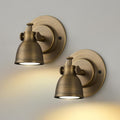 Small Wall Sconces Set of 2 Hardwired - Vintage Oil Rubbed Bronze Art Deco Indoor Mini Bell Lamps Decor Set of Two for Bathroom Vanity Bedroom Bedside Hallway Living Room Kitchen Picture
