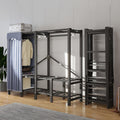 Foldable Portable Closet Wardrobe Rack - Portable Wardrobe Closet Rack,1100lbs,Heavy-Duty Foldable Garment Rack with Cover，Freestanding Clothes Organizer System (Size : 168 * 50 * 170cm)