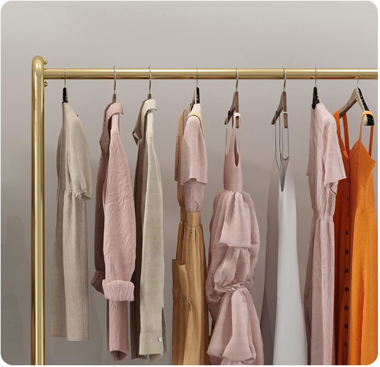 Garment Rack Display Clothes Racks Clothing with Wheels,Clothing Store Retail Racks Commercial Freestanding Hanger for Hanging Clothes,Heavy Duty Organizer (C-L100xH135CM/L39.4x53in
