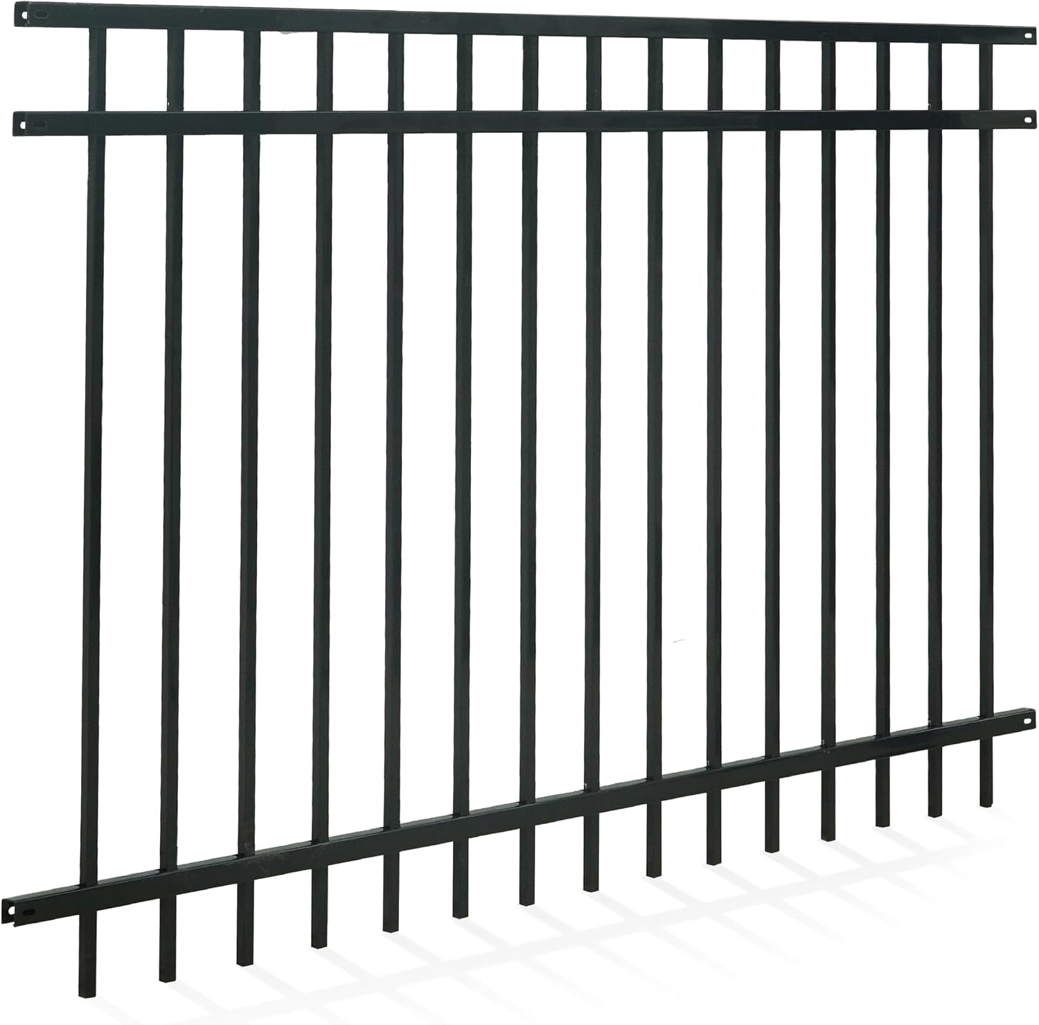 Fencer Wire Heavy Duty Flat Top Fence Barrier Panel, 4FT Height X 6FT Width Anti-Rust Metal Fencing Panel, Steel Outdoor Decorative Garden Fence Panel for Yard, Pool, Patio, Single Panel