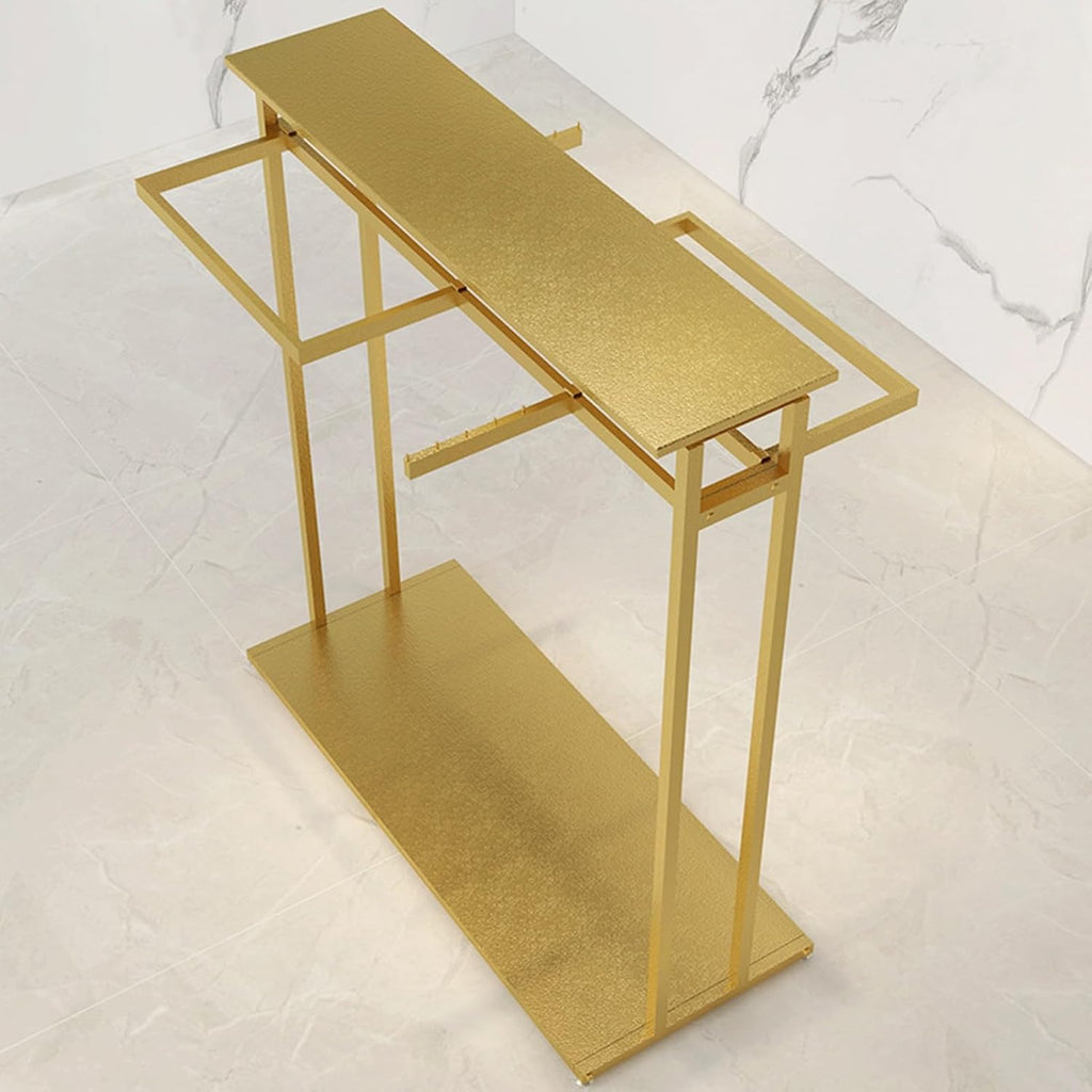 Heavy Duty Pipe Clothes Rack, Clothing Display Stand For Boutiques/Retail Shops/Home Storage, Clothing Store Modern Garment Rack, Free Standing Metal Garment Rack Suit Shirt Display Stand(A,120*50*150