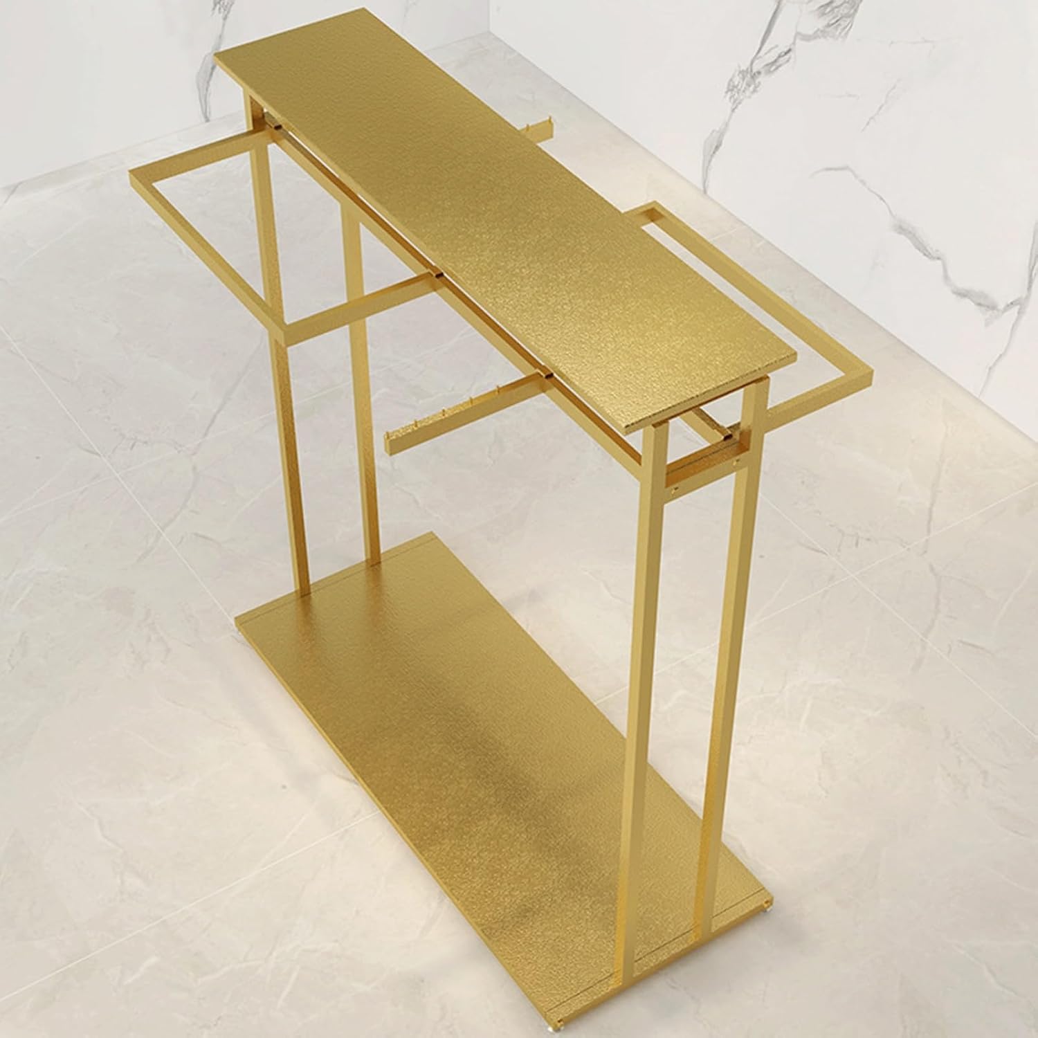 Heavy Duty Pipe Clothes Rack, Clothing Display Stand For Boutiques/Retail Shops/Home Storage, Clothing Store Modern Garment Rack, Free Standing Metal Garment Rack Suit Shirt Display Stand(A,120*50*150