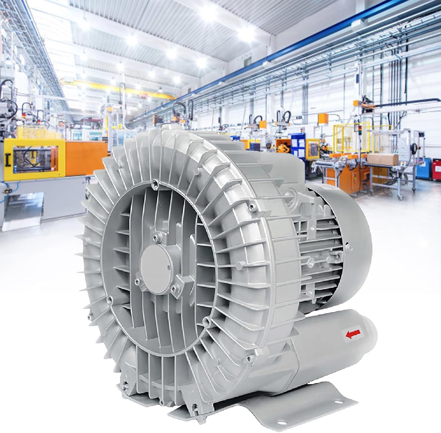 Regenerative Blower 370/550/750/1100/1500W Three Phase, Aluminum Alloy Vortex Ring Blower, Industrial Vacuum Pump for Air Blowing,370W