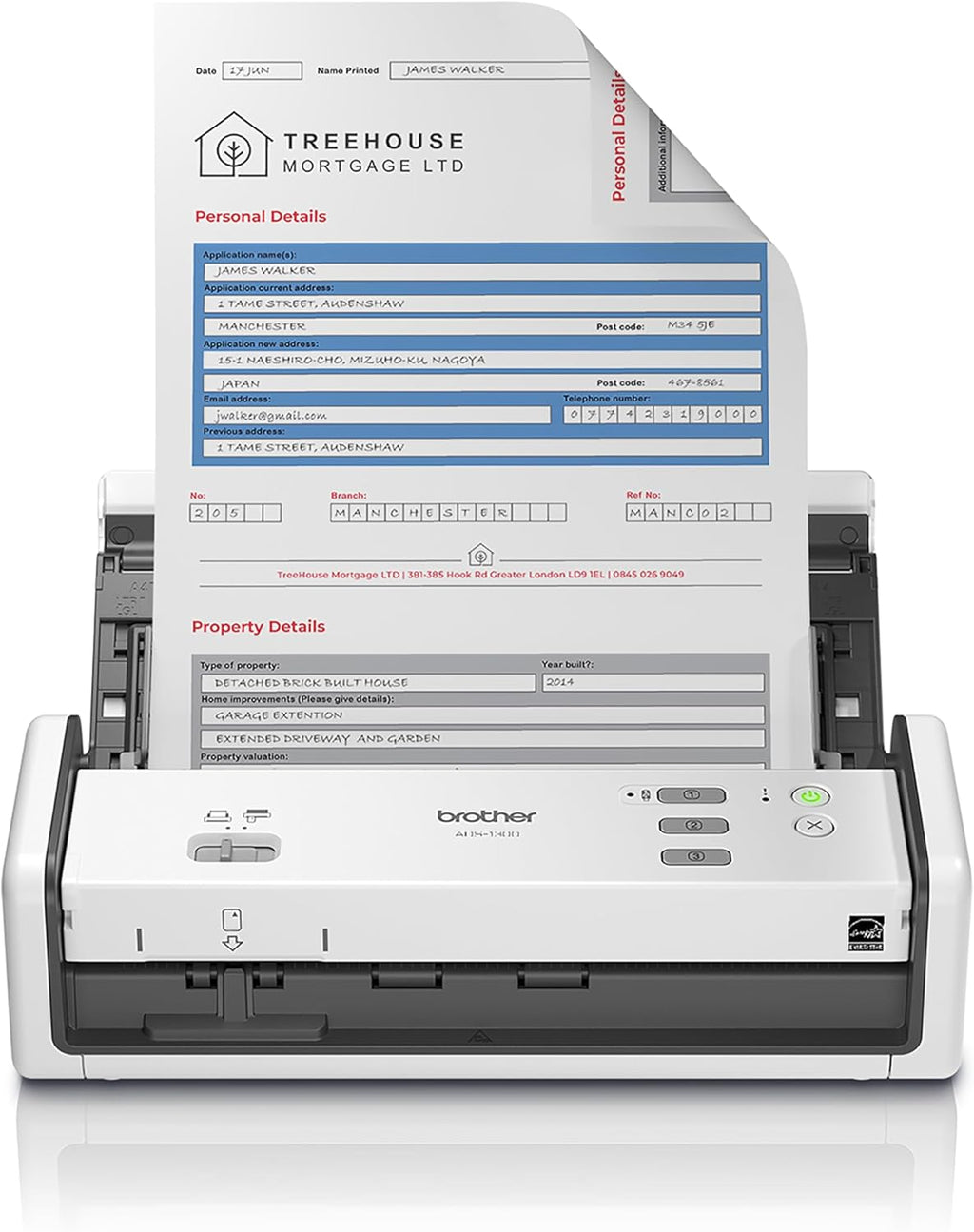 Brother ADS-1300 Compact Desktop Scanner | Scan Speeds of Up to 30ppm | Single Pass Double-Sided Scanning (Renewed Premium)