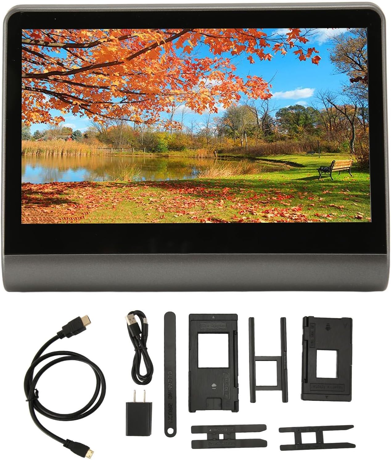 48 MP Film and Slide Scanner with 7 Inch LED Screen, All in One Digital Film Scanner Support 16GB Memory Converts 135/110/126 KPK Negative and Super 8/Monochrome Slides into JPEG
