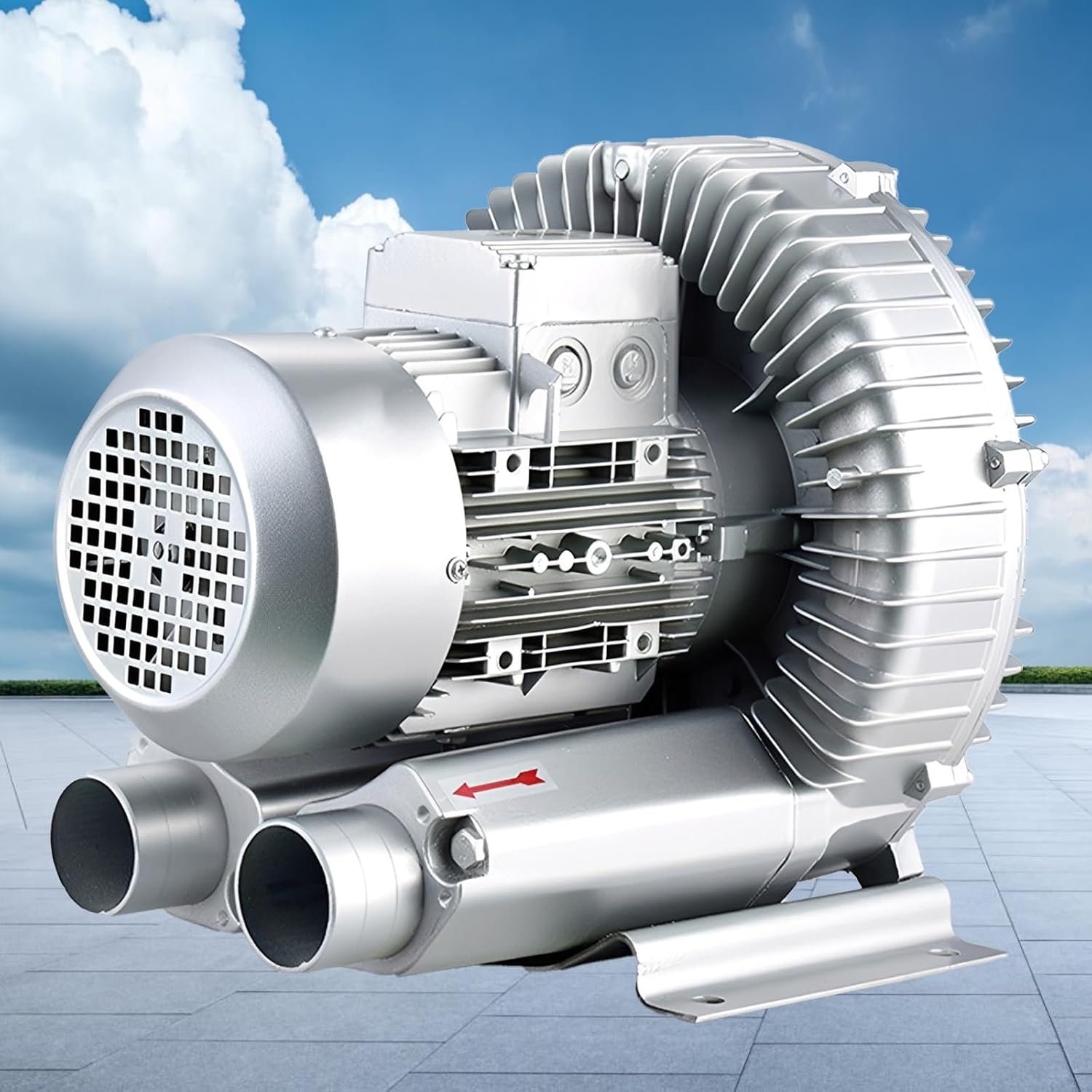 Side Channel Blower with Regenerative Vortex Blower – Single/3 Phase Industrial Oxygen Pump and Septic Tank Aerator for Wastewater Treatment and Dust Control 1.1KW/380V