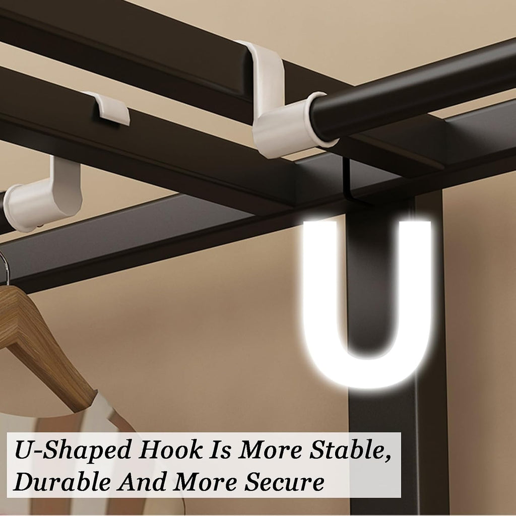 Portable Closet Wardrobe,Freestanding Coat Storage Garment Racks,Closet Storage Organizer with Shelves and Cover,Easy Assembly(Color 3,150x50x170CM)