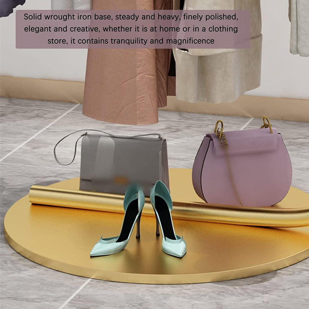 Commercial Shelves Home Coat Rack Stand Clothes Rack Stand, Free Standing Garment Rack, Clothing Store Bedroom Office Storage Shelf, Curved Hang Stand for Dress Suits Handbag Scarf Display ( Color : G