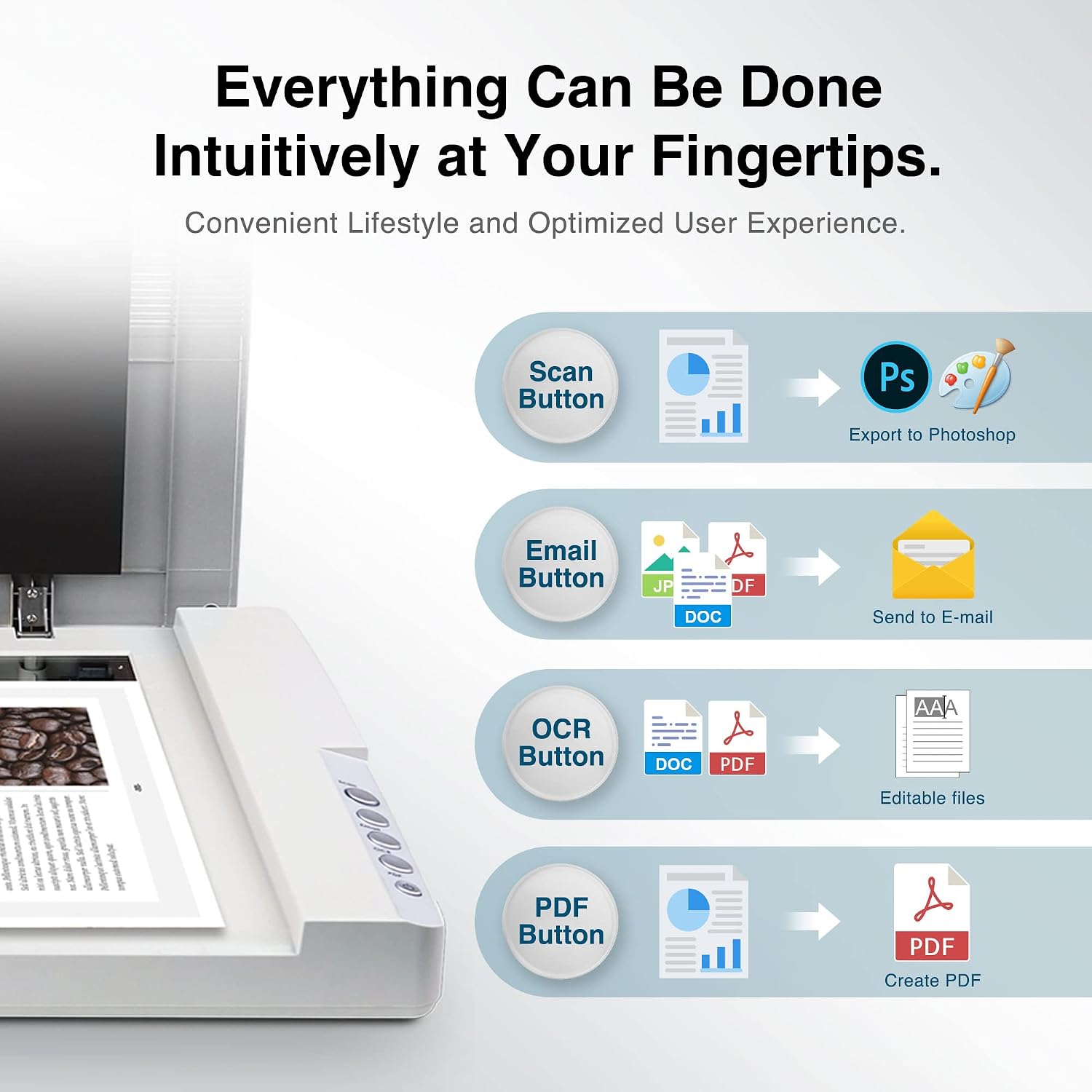 Plustek OS1180 - Flat Scanner for Graphics and Documents in A3 Format, Design Suitable for Libraries, Schools or Small Offices - Scanning A3 Documents in Approximately 9 Seconds