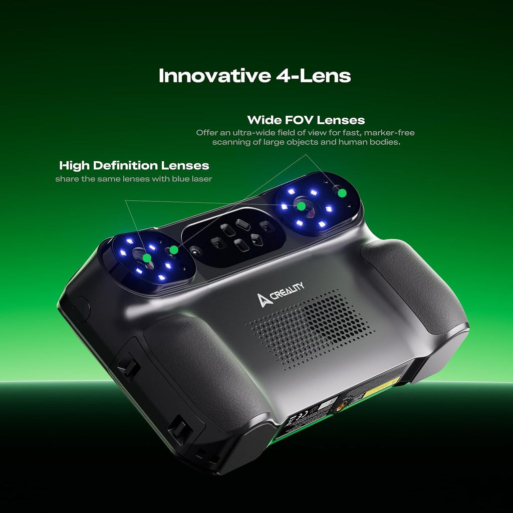 Creality Sermoon P1 Professional 3D Scanner, 6'Touch Screen Wireless 3D Scanner with 22+7+1 Blue Laser, 0.02mm Accuracy, for Inspection & Reverse Engineering