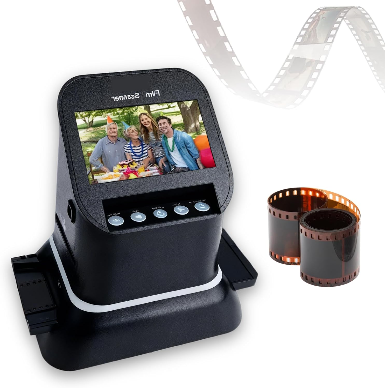120 High Resolution Film Slide Scanner, for 35mm, 135,126,127 Negatives & Slides to Digital JPEG, Supports Image Preview & Editing