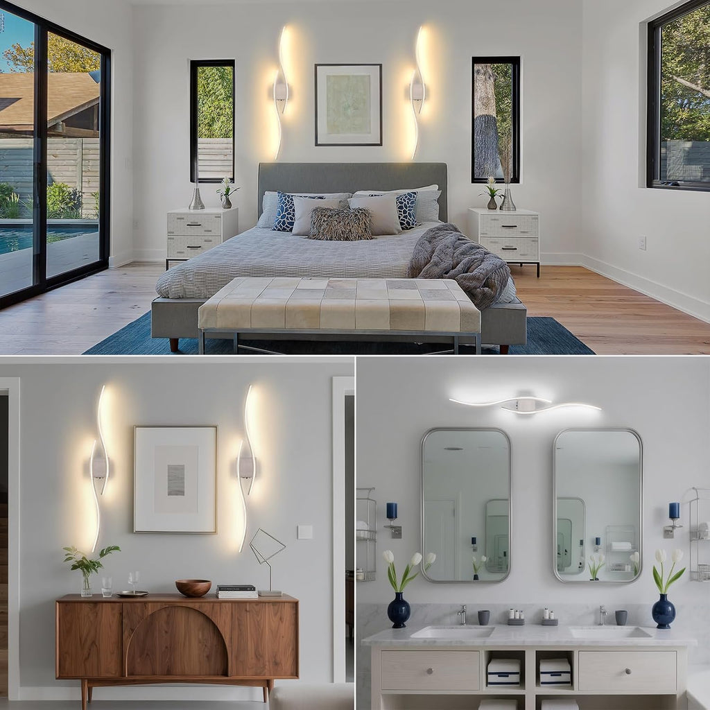 Battery Powered Wall Sconces Set of 2, Nickel 39' LED Dimmable Wall Sconce with Remote Control/Timer/Memory, USB Rechargeable Wall lights for Living Room, Bedroom, Hallway Wireless scones lighting