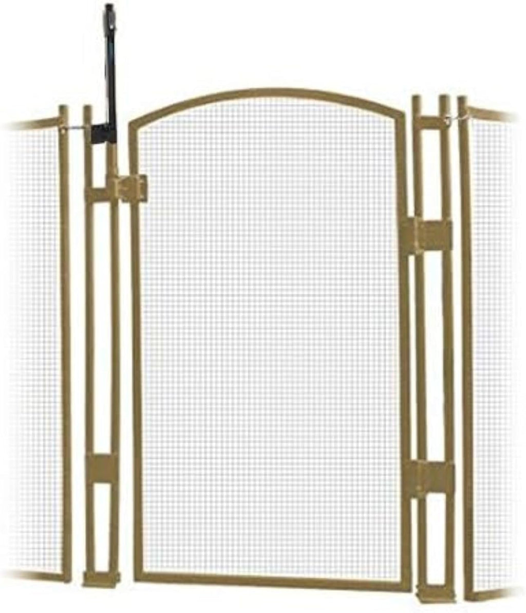 EZ-Guard 4' Tall Self Closing/Self Latching Mesh Child Safety Pool Fence Gate Kit for In-Ground Pools - (Tan, 4 ft.)